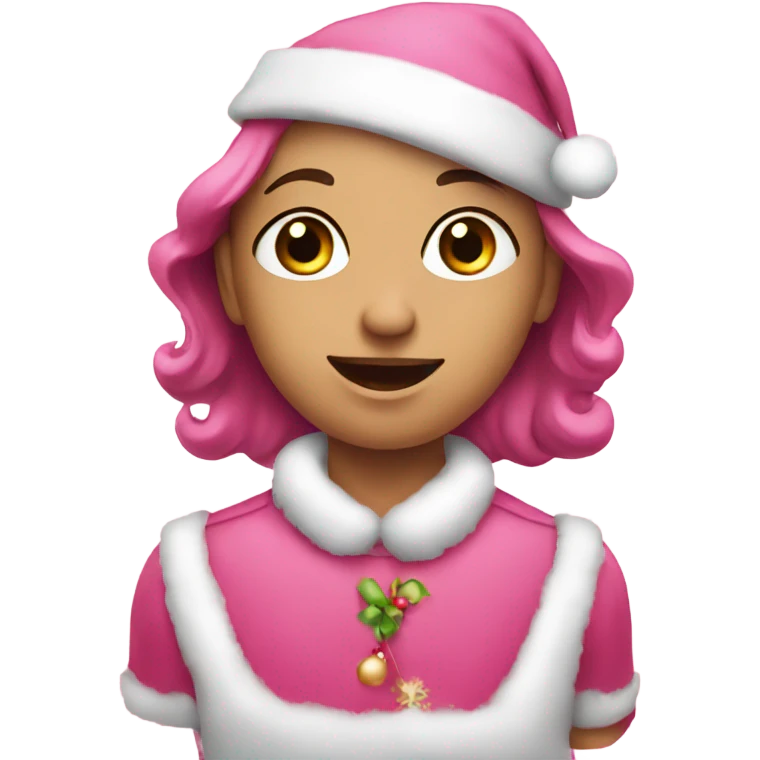 pink christmas emoji