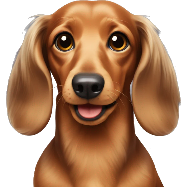 miniature long hair dachshund  emoji