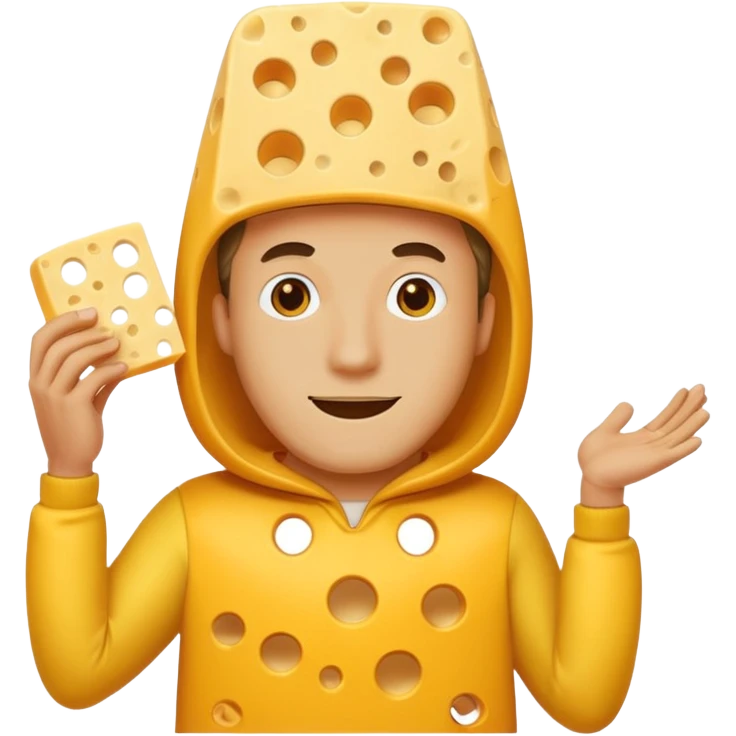 man with chese costume emoji
