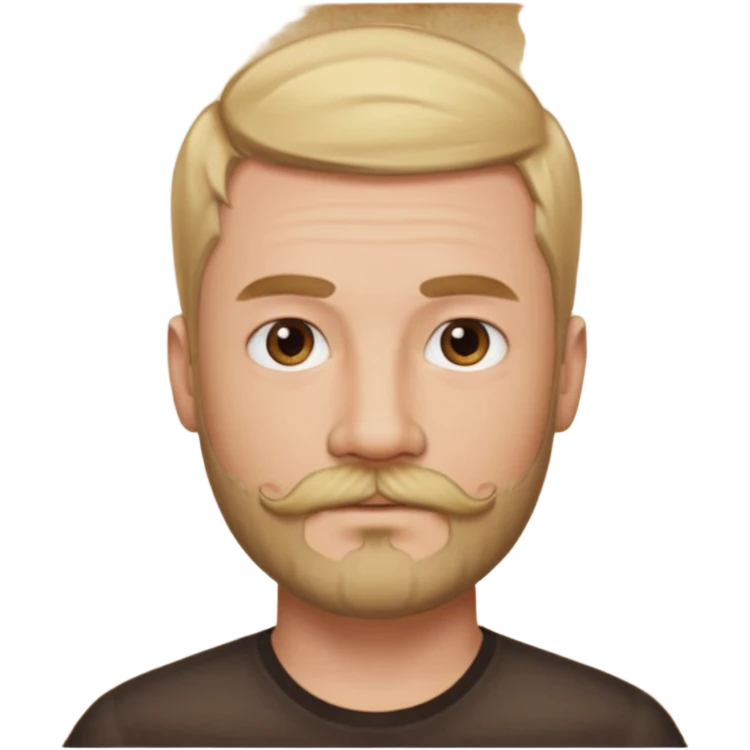 short blond hair clean cut mustache and beard 5ft 9 140lbs titian emoji