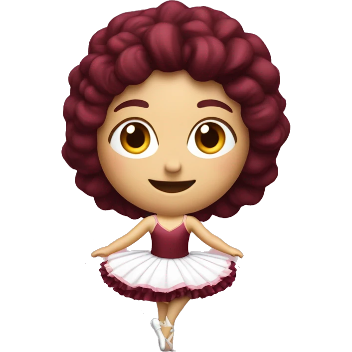 burgundy music box with ballerina emoji