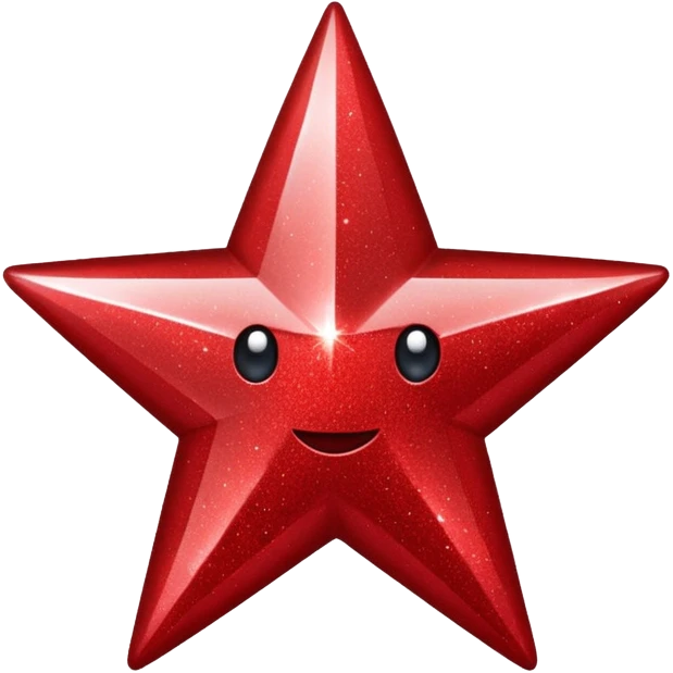 red glitter star emoji