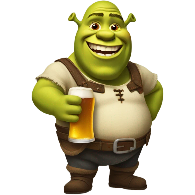 shrek with brewski emoji