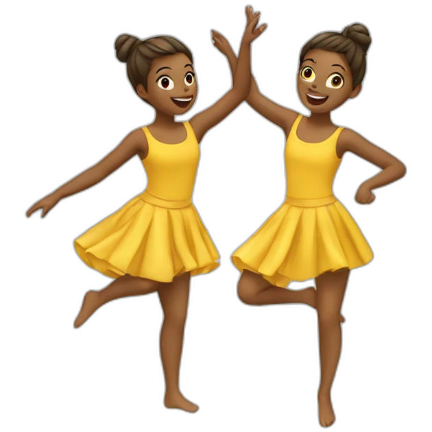 Deux filles qui danse ensemble emoji