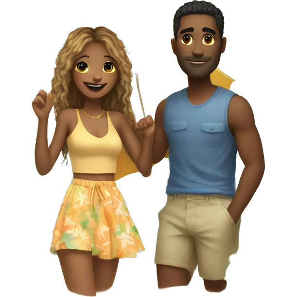 couple summer vibes emoji