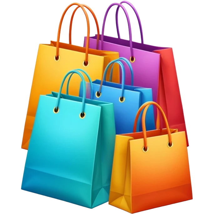 pile of luxury shopping bags emoji