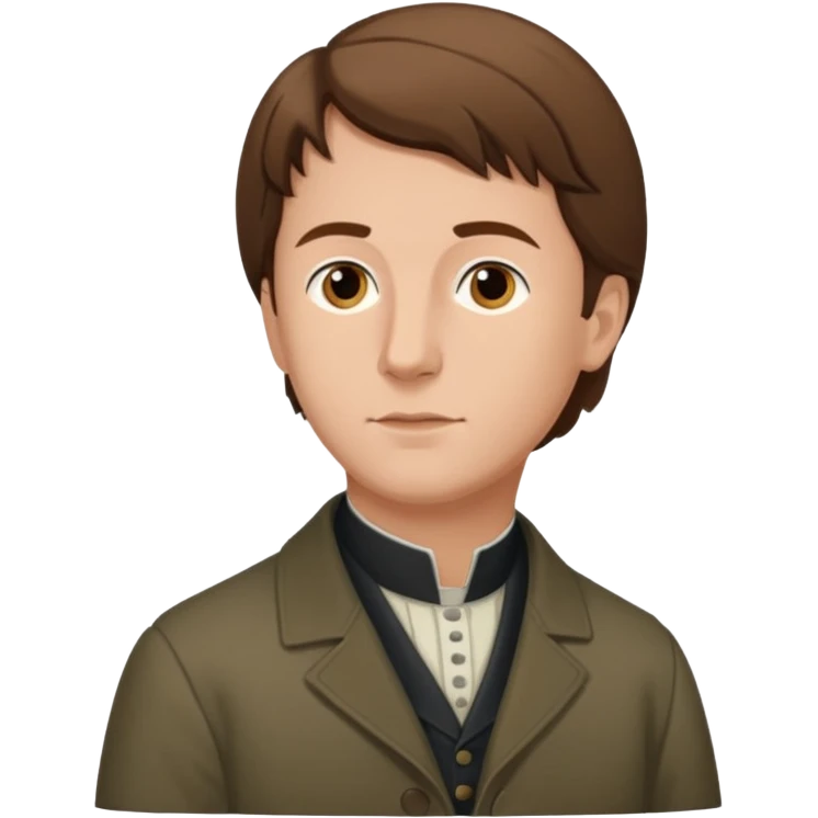 Johann Gottlieb Fichte philosopher three-quarter view brown hair, sliglty elegant emoji