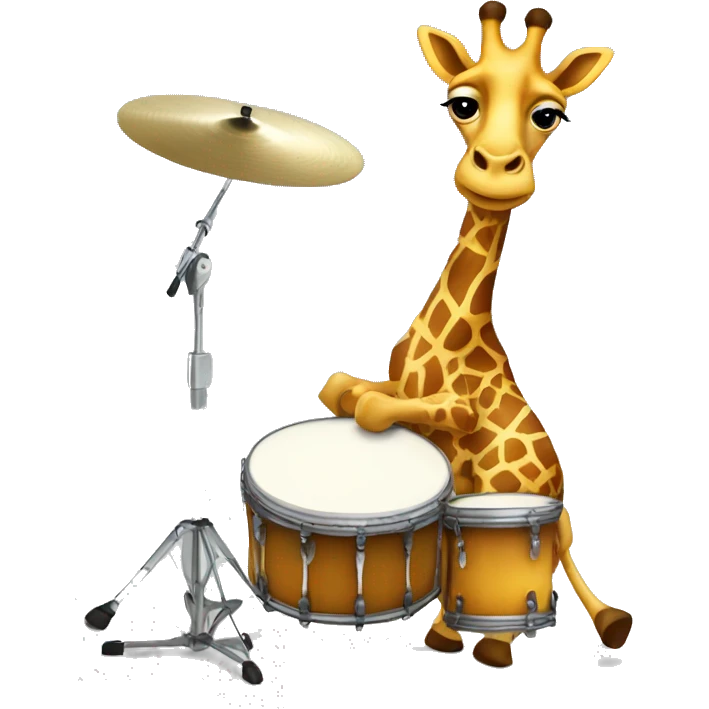 Giraffe playing drums emoji