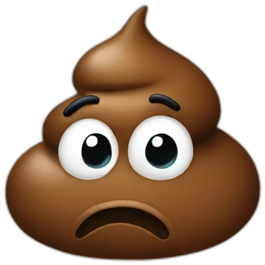 pensive poop emoji