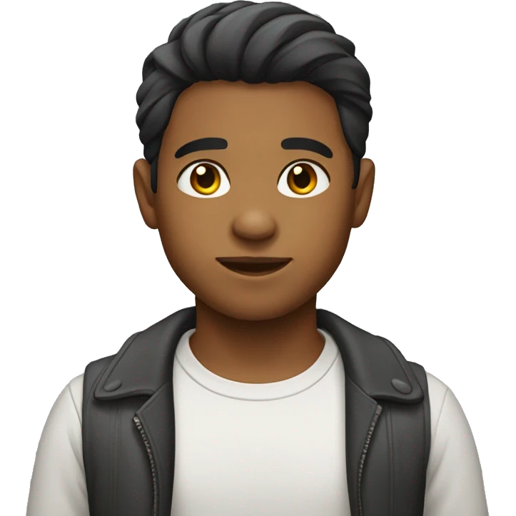 moreno boy with straight hair  emoji
