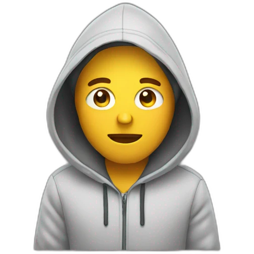 man in hoodie talking to the phone emoji