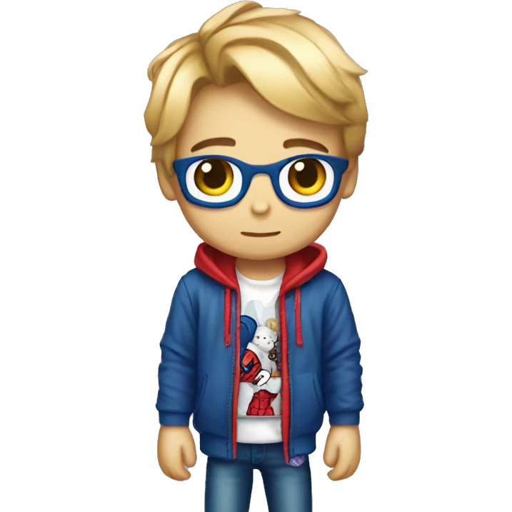 spiderman boy friend hello kitty girlfriend  emoji