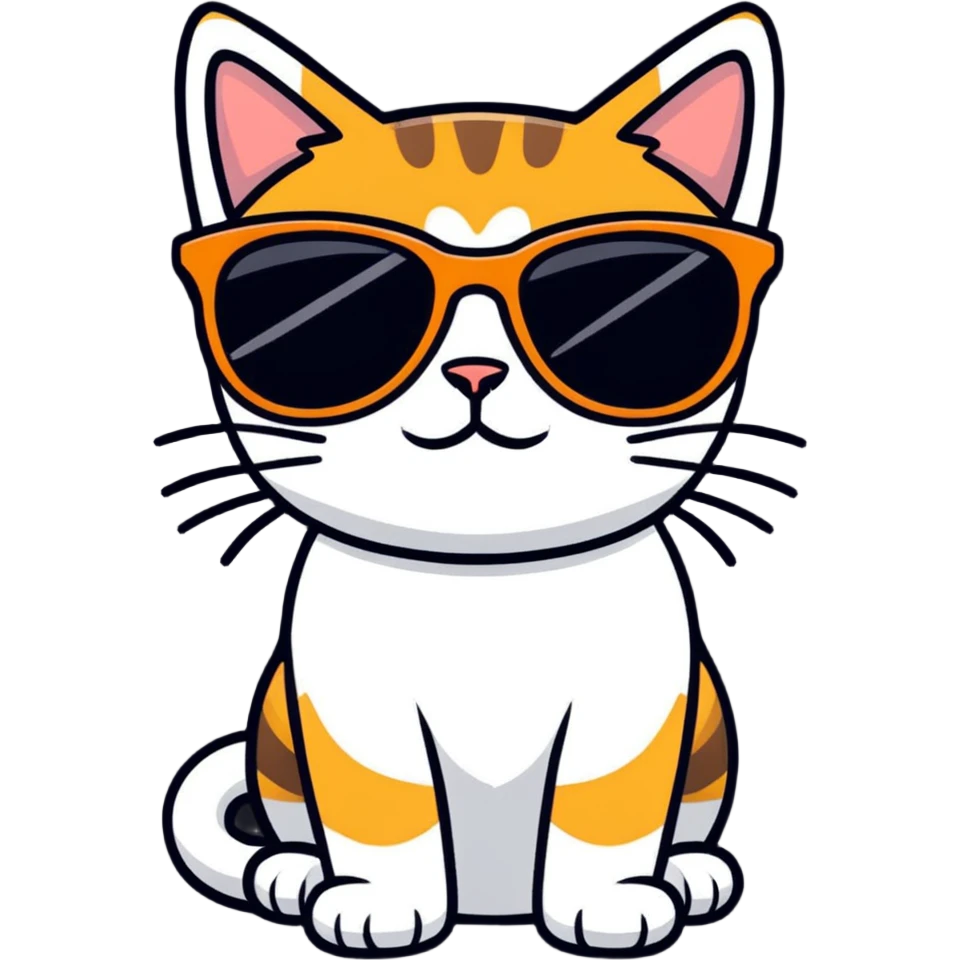 Cat with sunglasses emoji