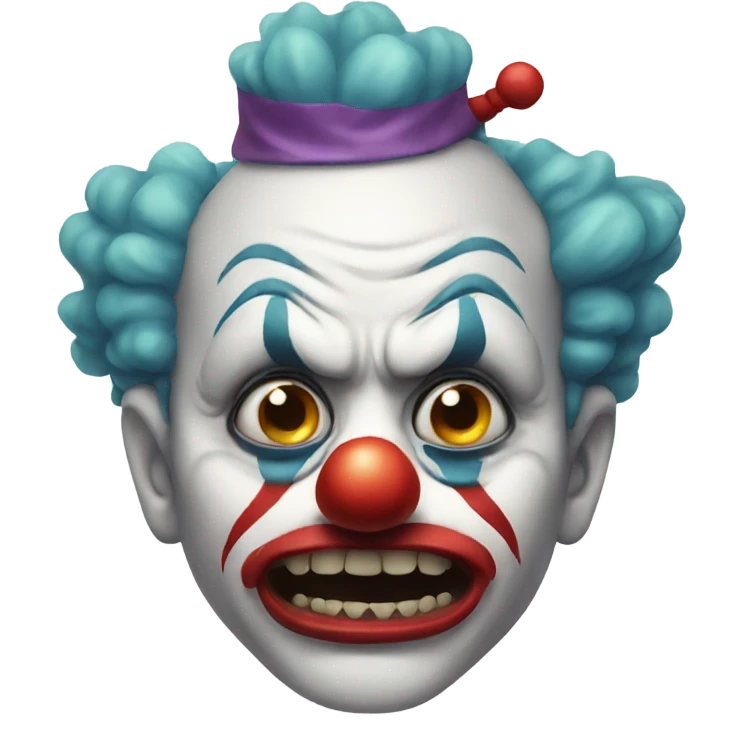 Scary clown emoji
