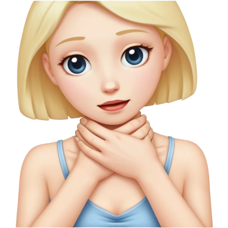 Hand around neck strangling emoji