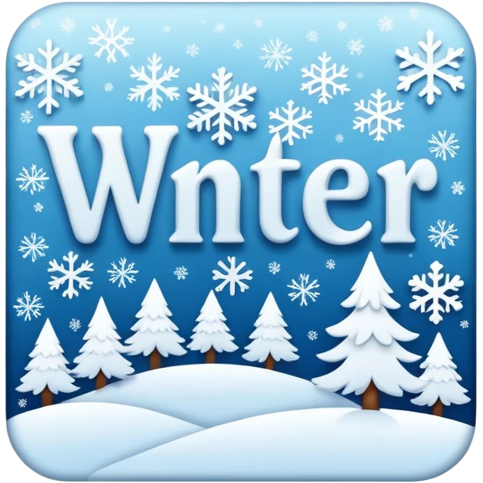 Winter text banner emoji