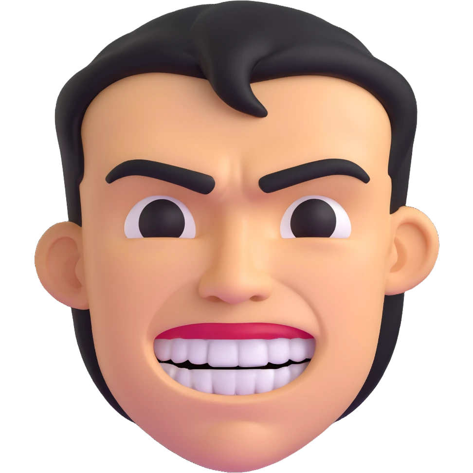 face with clenched teeth and furrowed brow emoji