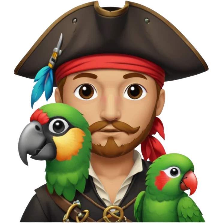 pirate and parrot emoji