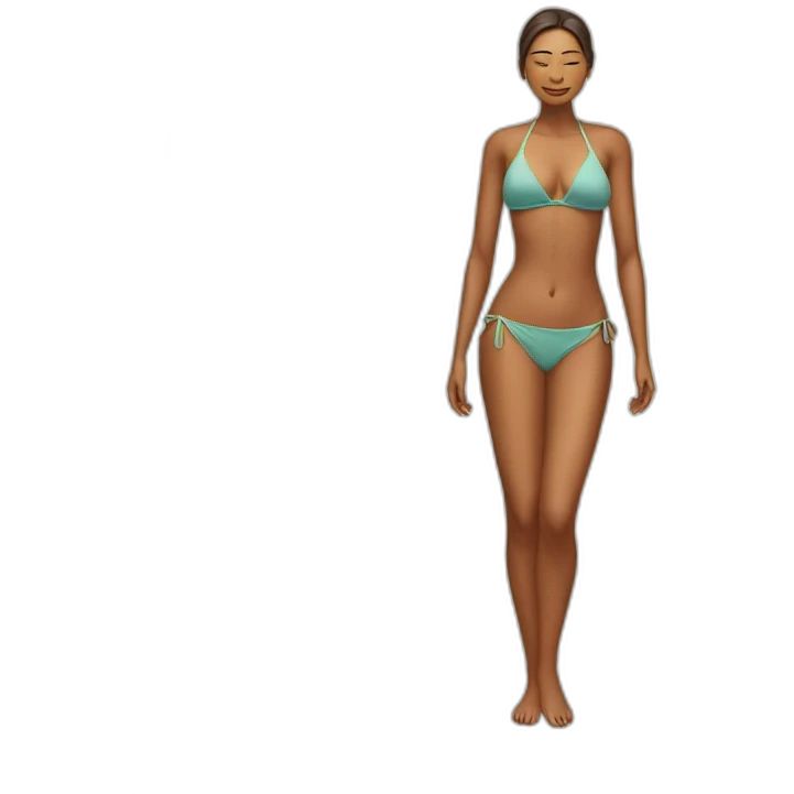 bikini-woman-siddhasana emoji