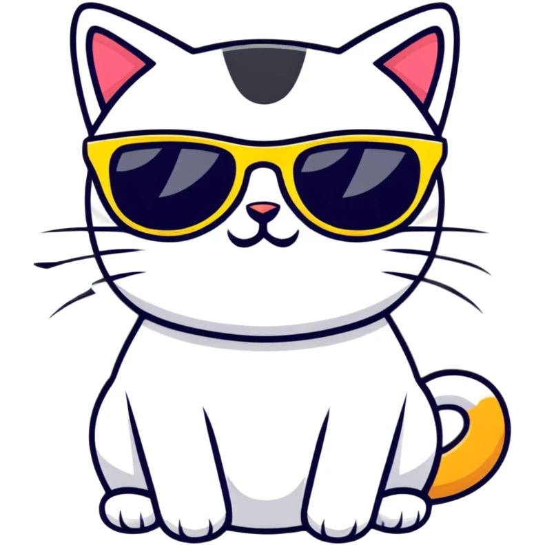 Cat with sunglasses emoji
