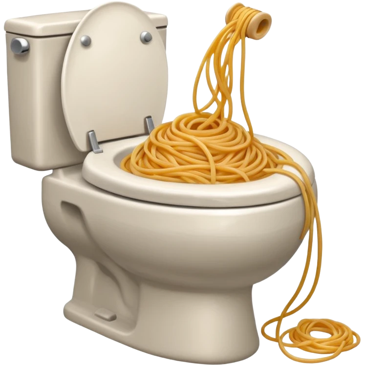 Spagetti and toilet emoji