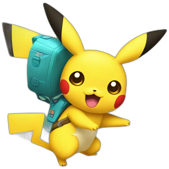 Picachu haciendo corte de mangas emoji