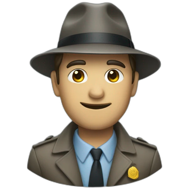 Un detective buscando pistas emoji