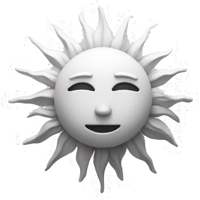 White sun emoji