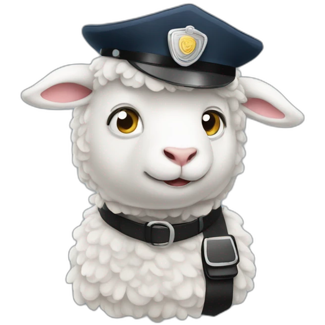 Lamb as a policeman emoji
