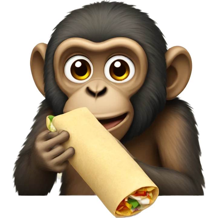 A monkey eating burritos emoji