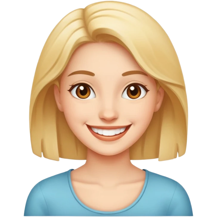 happy young woman smiling emoji