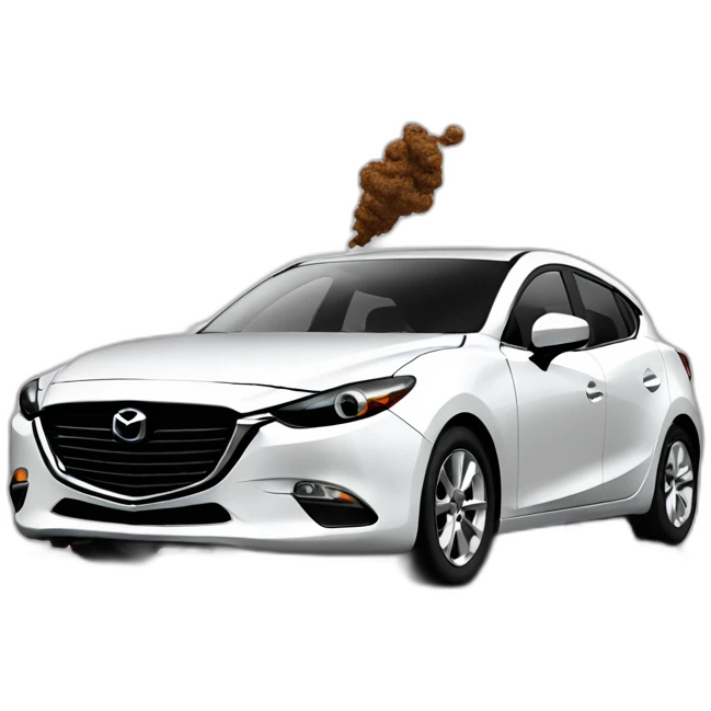 mazda 3 with poop emoji