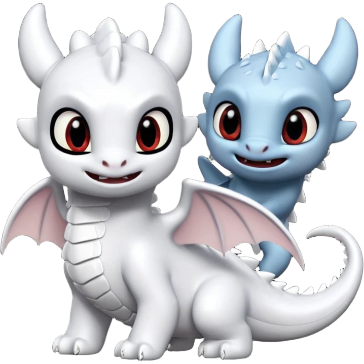 toothless and light fury emoji