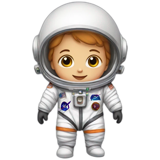 newborn in astronaut costume emoji