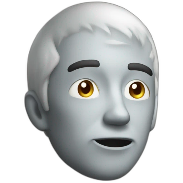 Persona asiendo el mewing emoji