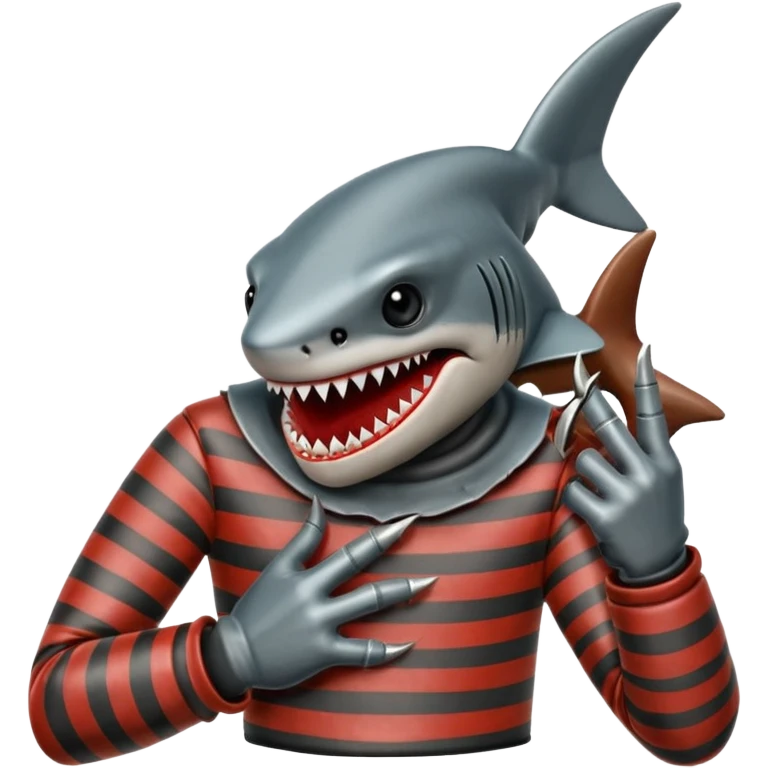 Freddy Krueger shark finger glove emoji