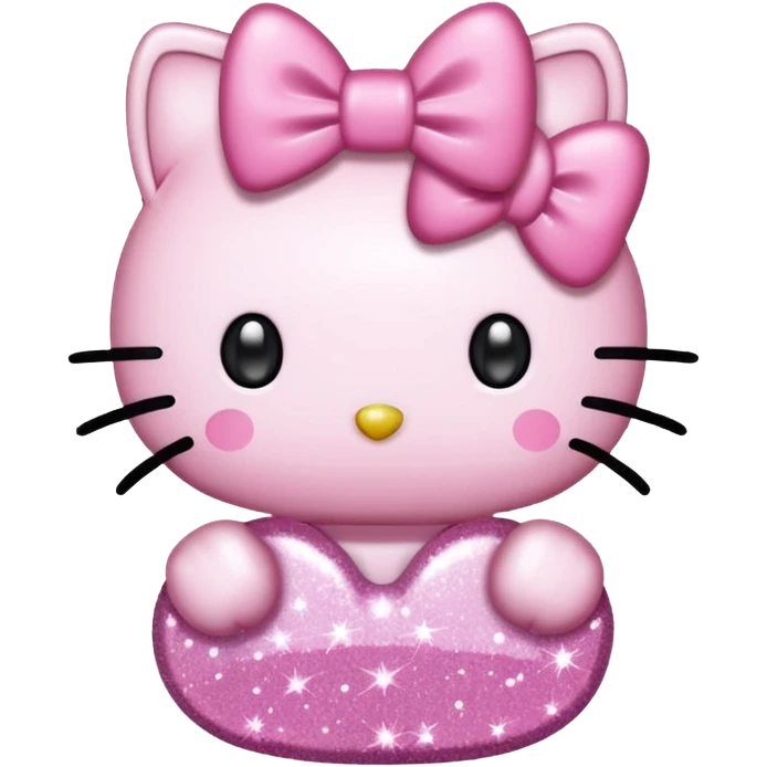 Hello kitty glitter  emoji
