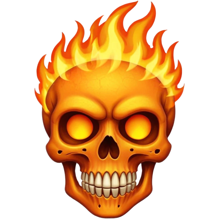 flaming skull emoji