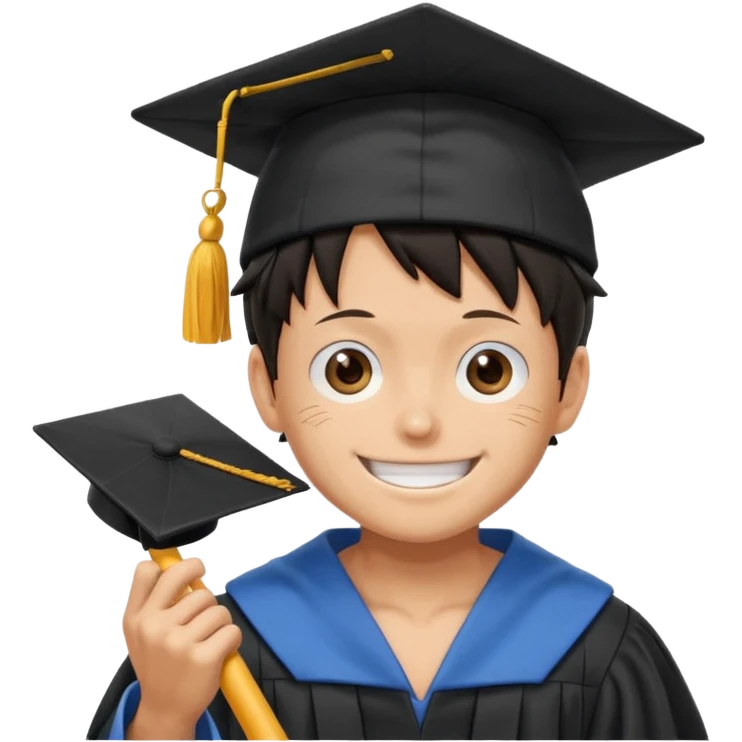 Luffy in gear 5 graduating emoji