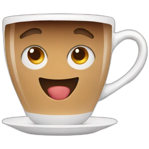 Taza con cafe emoji