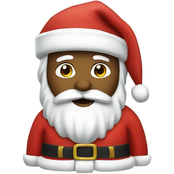 Santa with a bow emoji