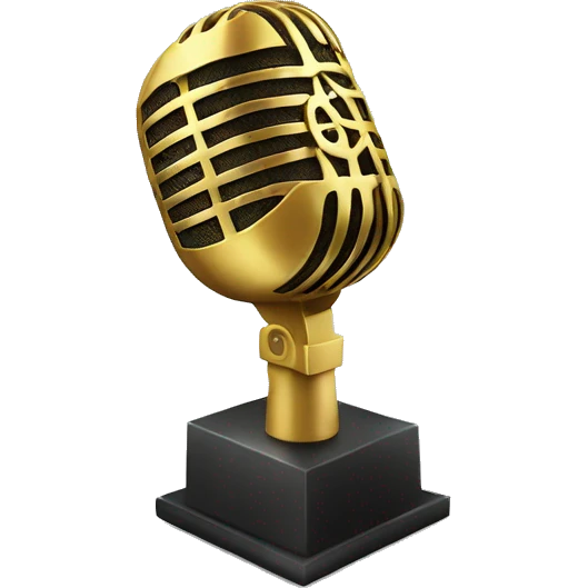 Microphone trophy  emoji