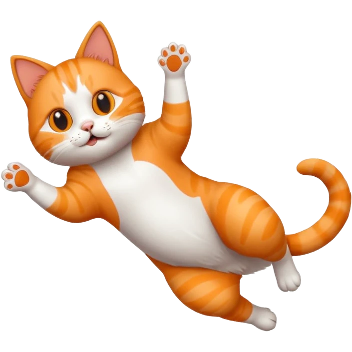 A cat doing a backflip emoji