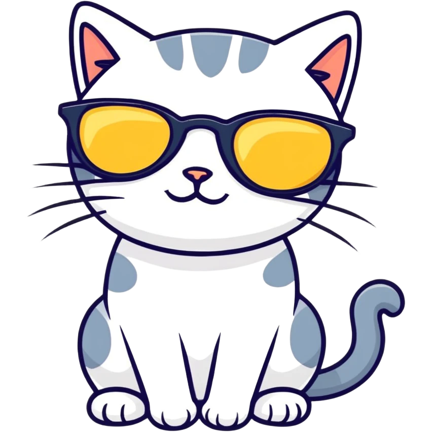 Cat with sunglasses emoji