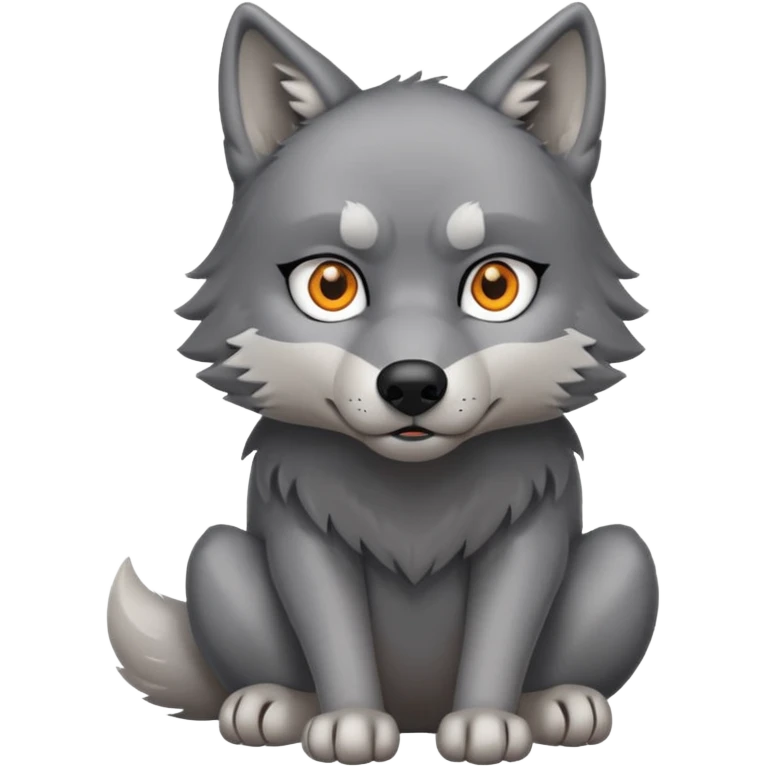 wolf sitting down emoji