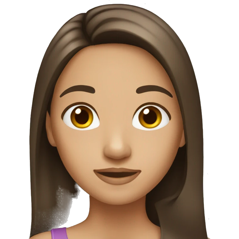 Girl with brunette hair emoji