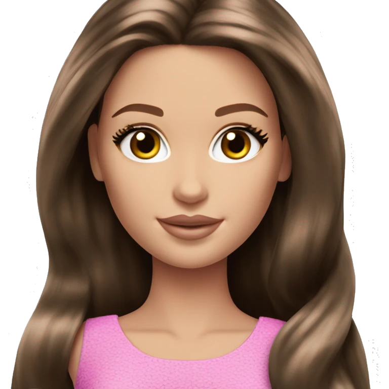 Beautiful Barbie brunette fair skin emoji