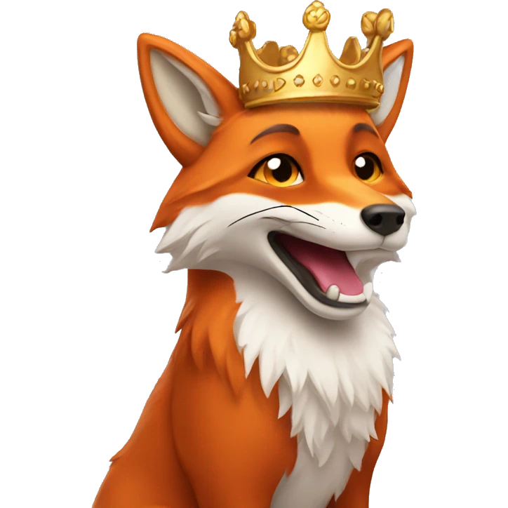 fox with crown emoji