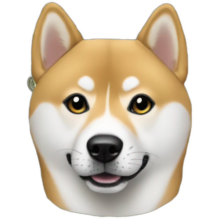 SHIBA WITH DOLLARS IN EYES emoji