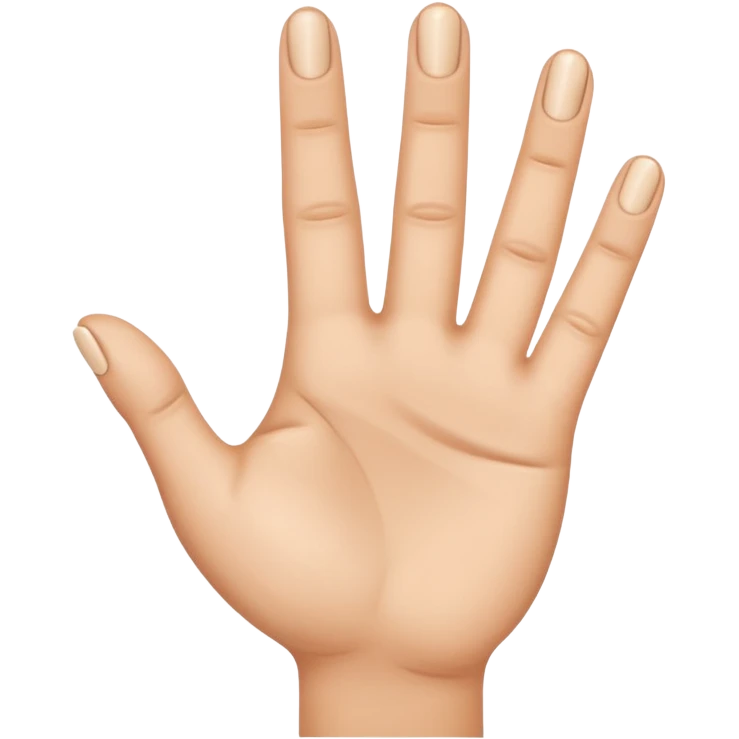 3 doigts collés d’une main beige  emoji